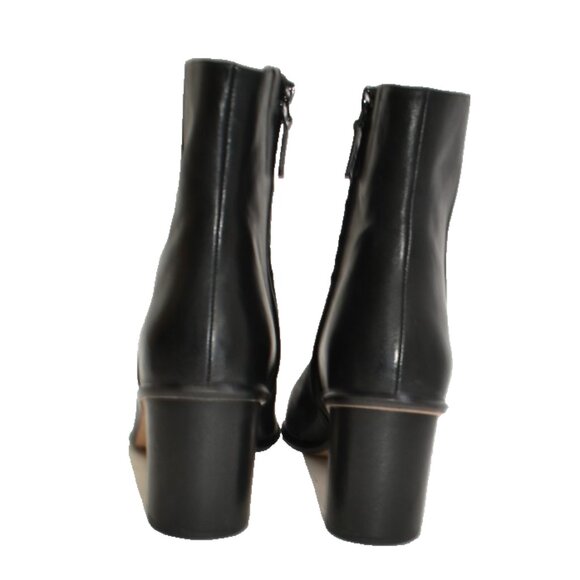 New! Tory Burch Brooke Stamped Heel Leather Bootie Black 10 M DD456A SN 148024 - Picture 5 of 6